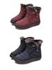 Plus Size Women's Winter Snow Boots with Side Zipper – Lightweight and Warm Cotton Mom Shoes