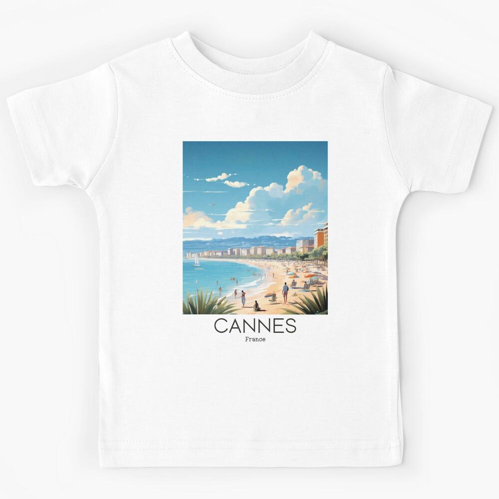 A Vintage Travel Illustration of Cannes - France Kids T-Shirt 160