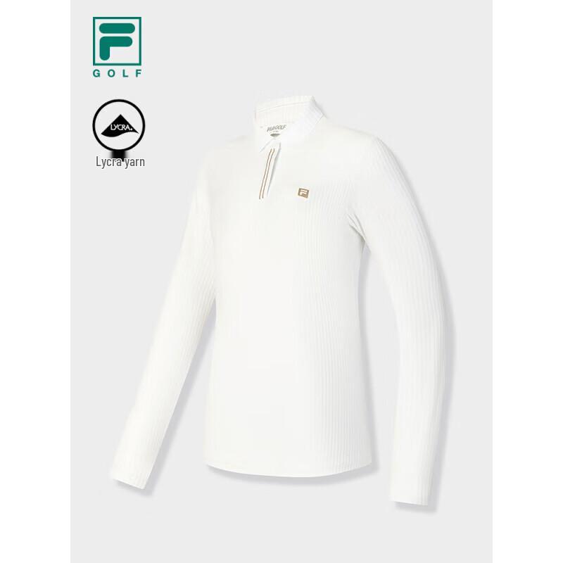 FILA Women s Knitted Long-Sleeve Golf Polo Shirt M