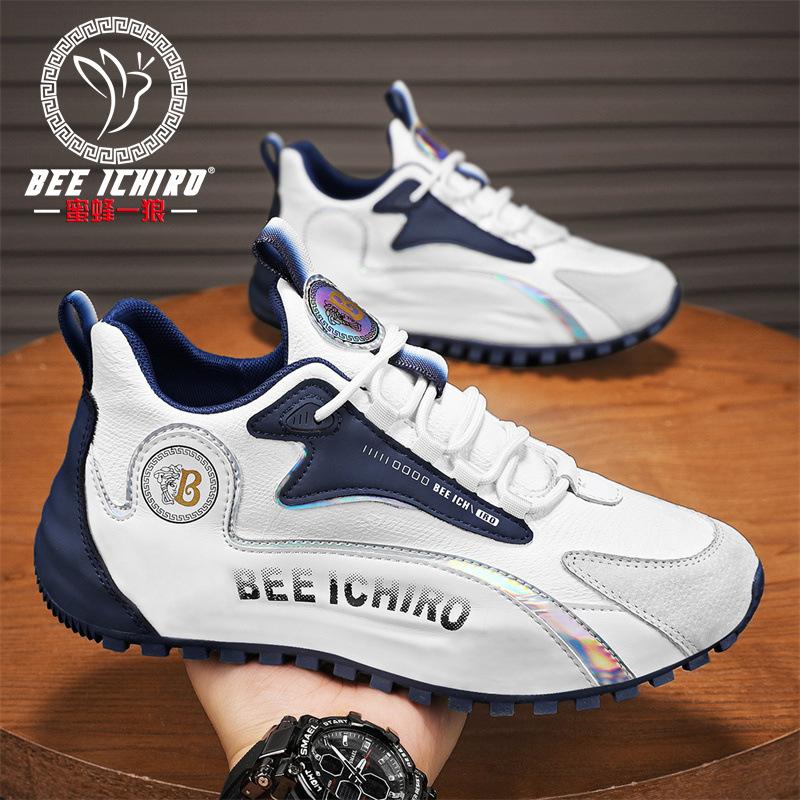 

High-end breathable men s shoes dad sports and leisure matte inner height-increasing summer sole shoes 36
