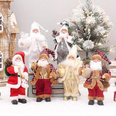 30cm Standing Santa Claus Christmas Doll for Window Display