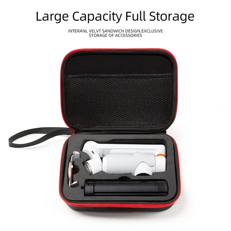 Travel Hard Shells with Strap for Insta360 Flow Gimbal Holder Inner Pocket Case with Zipper Easy Open Close Pouch