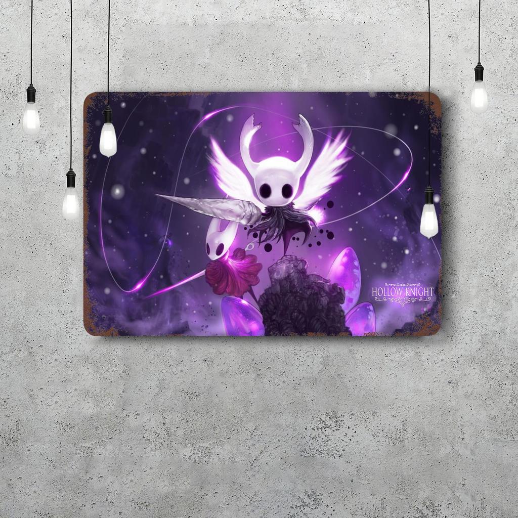 Hollow Knight Decor Poster Vintage Tin Sign Metal Sign Decorative Plaque for Pub Bar Man Cave Club Wall Decoration