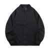 OO Baseball Collar Waterproof Jacket Men's and Women's Season Trend Loose Solid Color Casual Coat
