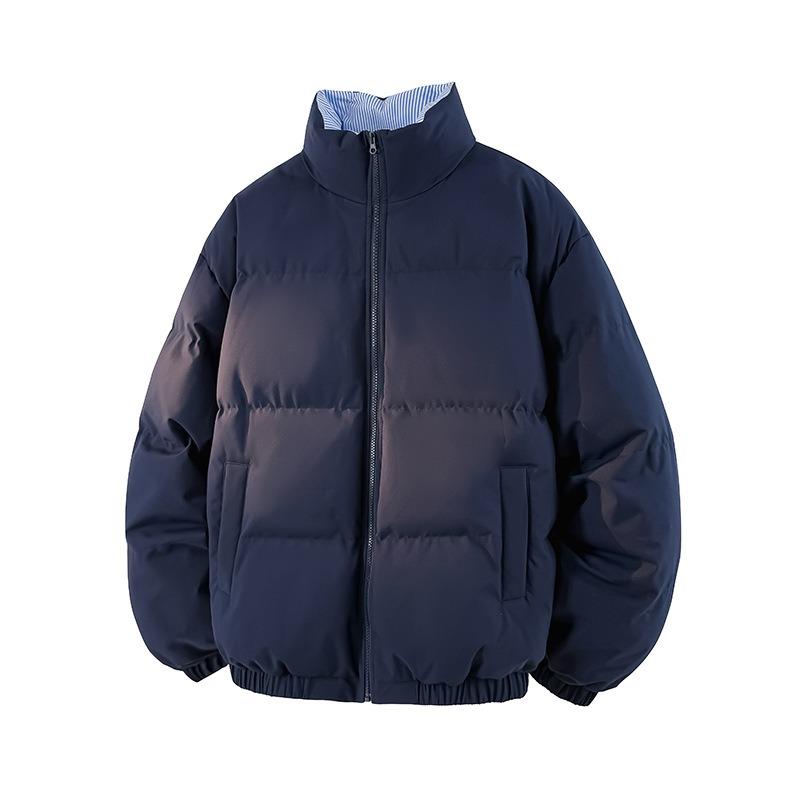 Printable OO Cotton-padded Clothes for Men and Women, Winter New Retro Cotton-padded Clothes for Couples, Loose Coats for Men