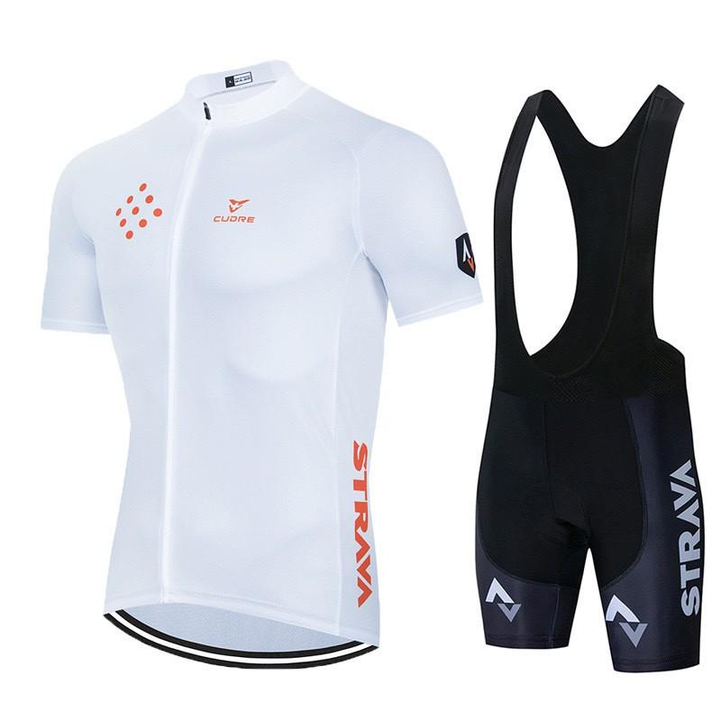 Mens Cycling Jersey Bib Shorts Set Quick-Dry Outdoor Bike Riding Sportswear