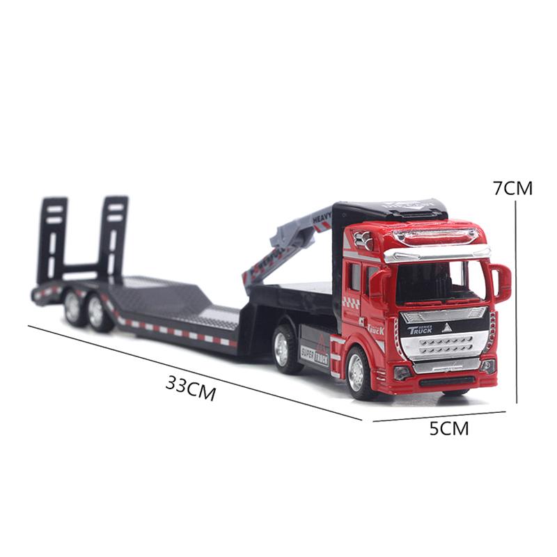 1: 50 Alloy City Flatbed Transport Vehicle, Multiple Trailers, 33Cm Car Model, Cloud Ladder Truck, Excavator