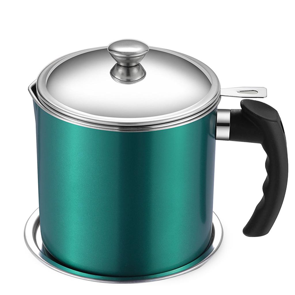 Oil Strainer Pot Stainless Steel Bacon Grease Can Oil Storage Can Container with Fine Mesh for Storing Frying Oil and