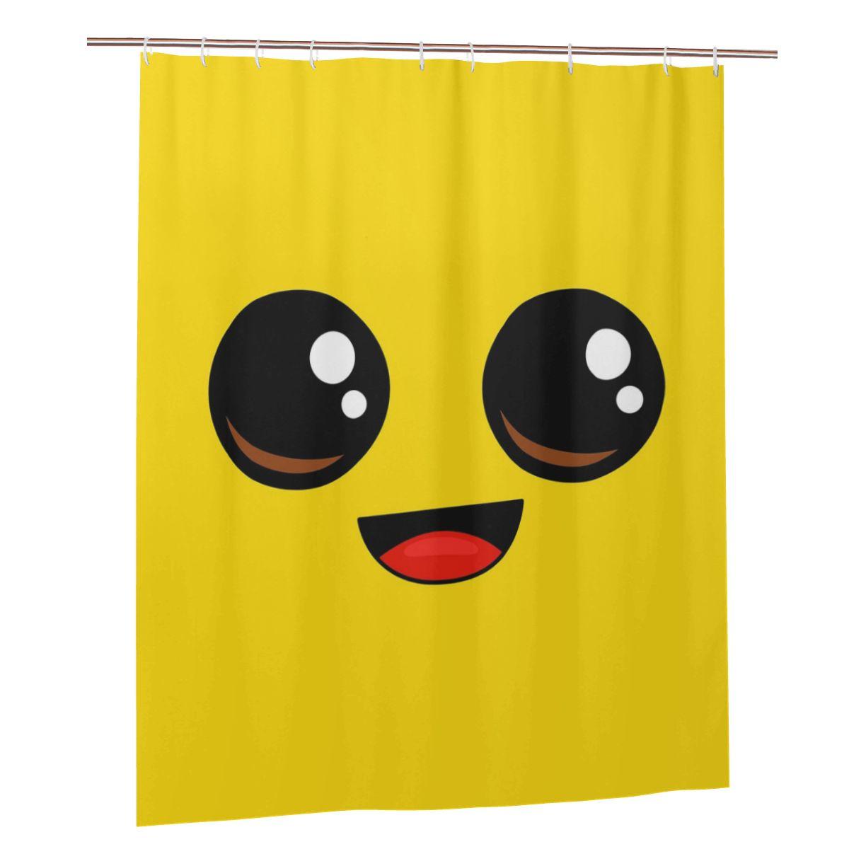 

Banana Peely Battle Royale Character Shower Curtain Bathroom Polyester Waterproof Bath Curtains With Hooks W60H190(CM)-1 Pcs