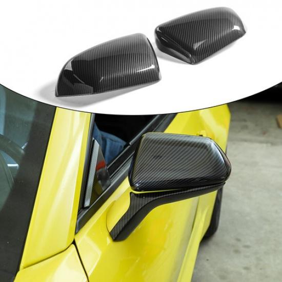 Rearview Top Side Mirror Cover Accessories For Chevrolet Camaro 17+ Carbon Fiber