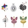 2024 Rhinestone-Embellished Ballet Brooch for Eye and Lips - High-End Clothing Accessory.