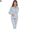 Umstands-Pyjama-Set mit Cartoon-Tier-Motiv, langärmelig, Stilloberteil und Hose