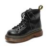 [Customization] Martin Boots Women's Thick-soled British Style Lychee Pattern Short Boots Increase In Height and Thinness, Leather Women's Shoes Incre