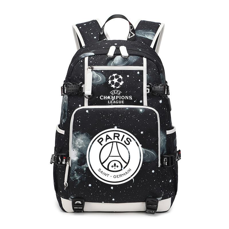 Football Peripheral Printing Usb Charging Port Leisure Travel Mountaineering Bag Large Capacity Go Out Portable Backpack