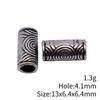 Concentric Circle Pattern Tube Spacer Beads Metal Loose Beads For Bracelet Necklace Hair Jewelry Craft Accessories For