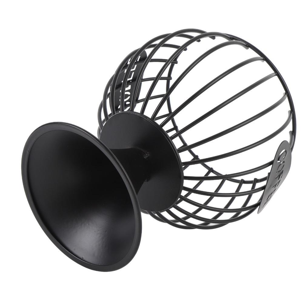 Weighted Base Coffee Pod Basket Black Finish Coffee Pod Organizer For Coffee Bar Decor