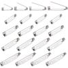 Brooch Pin Bases for Crafts, 300 Silver-Tone Iron Findings with Smooth Finishes and Pre-Drilled Holes for Thread or Craft Cement Attachment