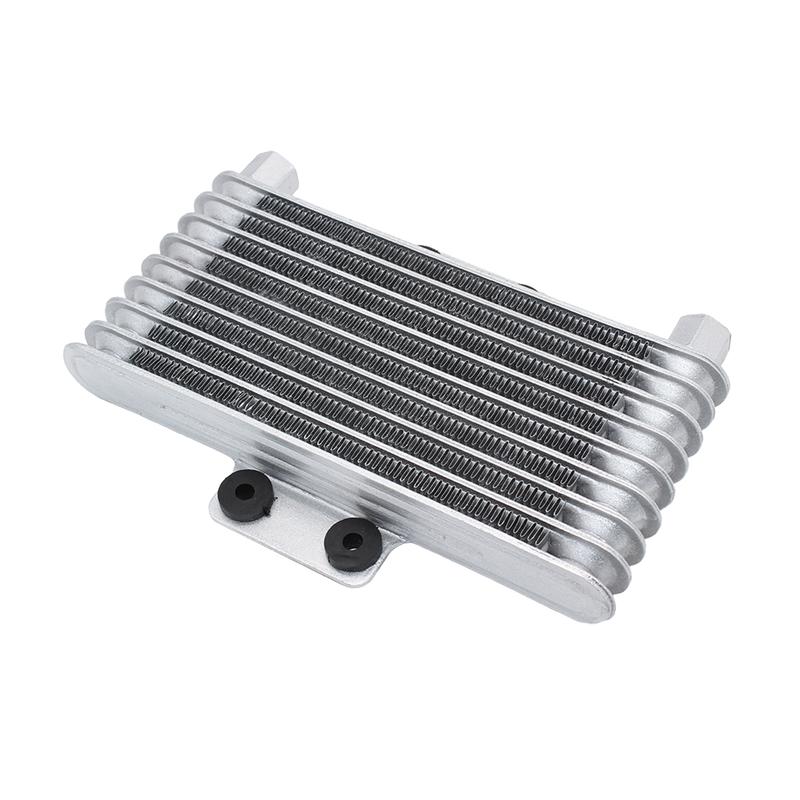 Motorcycle Radiator Oil Cooler 8-Layer Pitch M10/12 For Kawasaki KX250 Honda CRF250 Yamaha YZ250 Universal Motocross Accessories