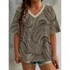 Daily Breathable V-neck Women's Top Versatile Short Sleeve Fashionable Loose T-Shirts Women’s