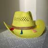 Women's Cowboy Straw Hat 2024 New Western Cowboy Sun Hat Spring Knight Hat Men's Jazz Hat Summer Cowboy Hat Sombrero Hombre