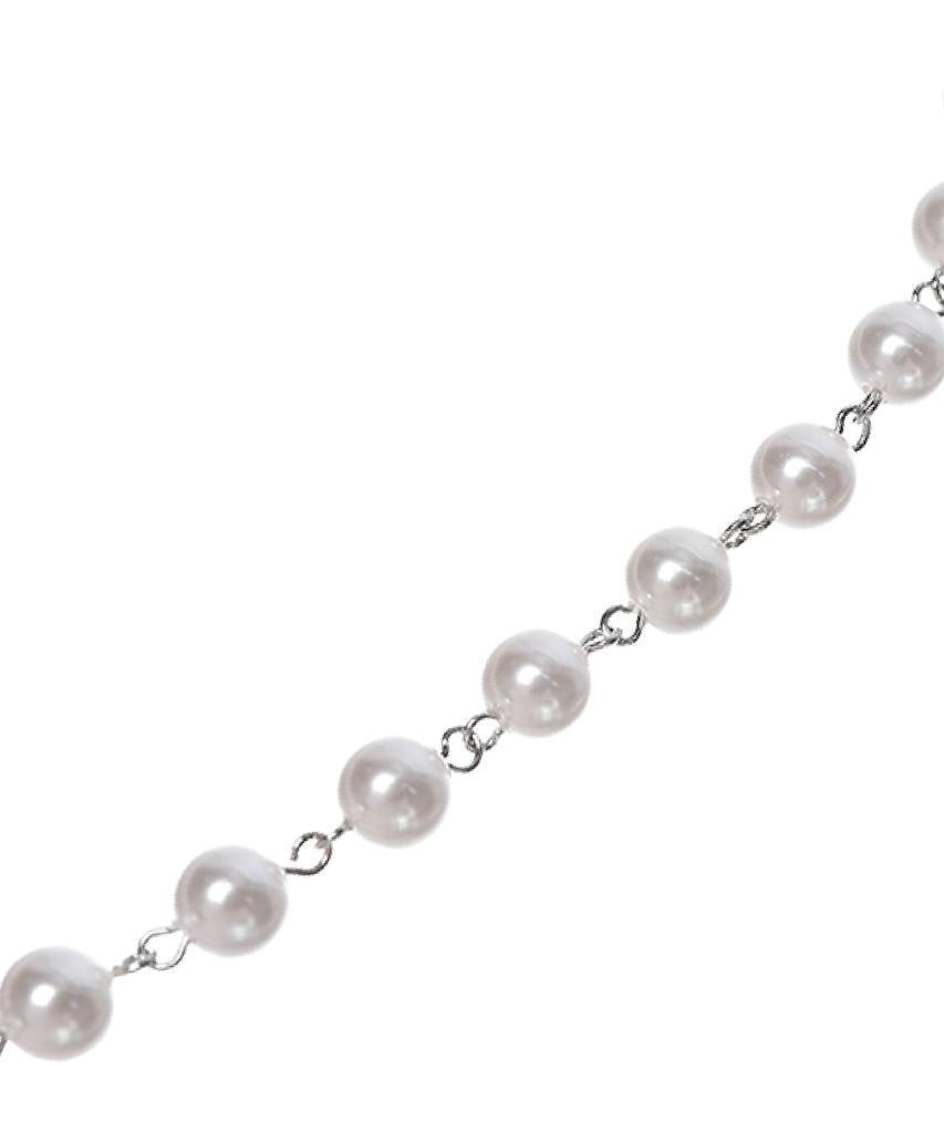 Pimadaziwin White Chain Pearl Necklace_[Bold]