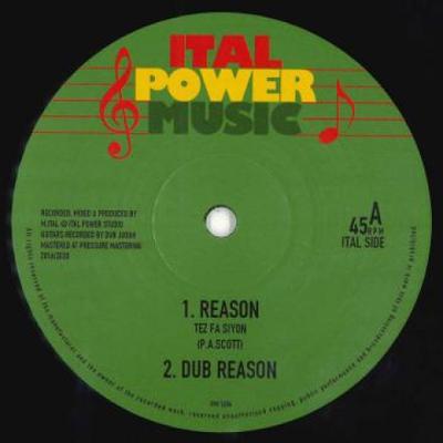 12inch Record TEZ FA SIYON / M. ITAL - Reason; Dub Reason / Sadhu Tribe; D IPM1204 Ital Power Musi 2020 UK Reggae, Ska & Dub