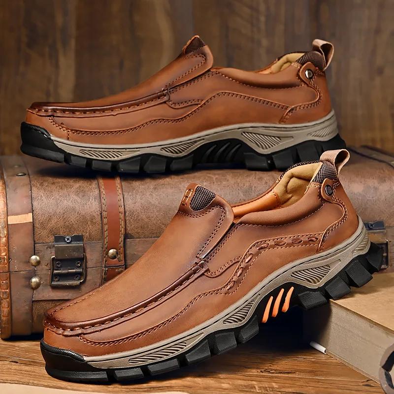 Fashion Fashion Trendy Male Driving Shoes Versatile Non-slip Hiking Shoes Comfortable Outdoor Men's Loafers Moccasins Treking Footwear