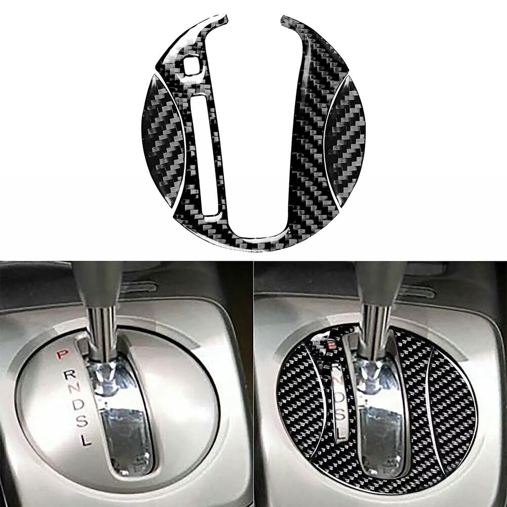 For Honda Civic 8th 2006-2011 Automatic Gear Shift Cover Carbon Fiber Trim Car Decoration High-quality Texture