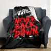1pc Never Back Down Themed Printed Soft and Comfortable Home Blanket, Small Throw Blanket, Nap Blanket, Suitable As a Gift L053