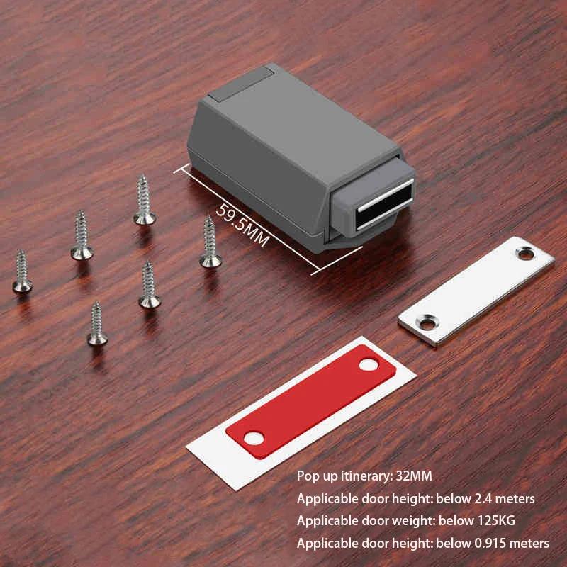 1Pcs Stainless Steel Lock Heavy-Duty Cabinet Door Rebound Magnetic Lock TV Frame Cabinet Wardrobe Furniture Magnetic Lock