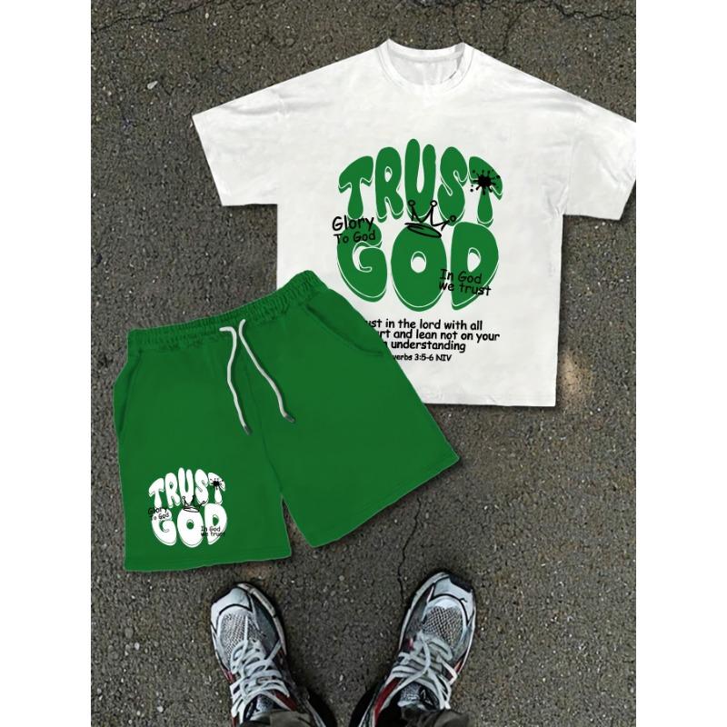 Conjunto masculino de camiseta de manga curta e shorts
