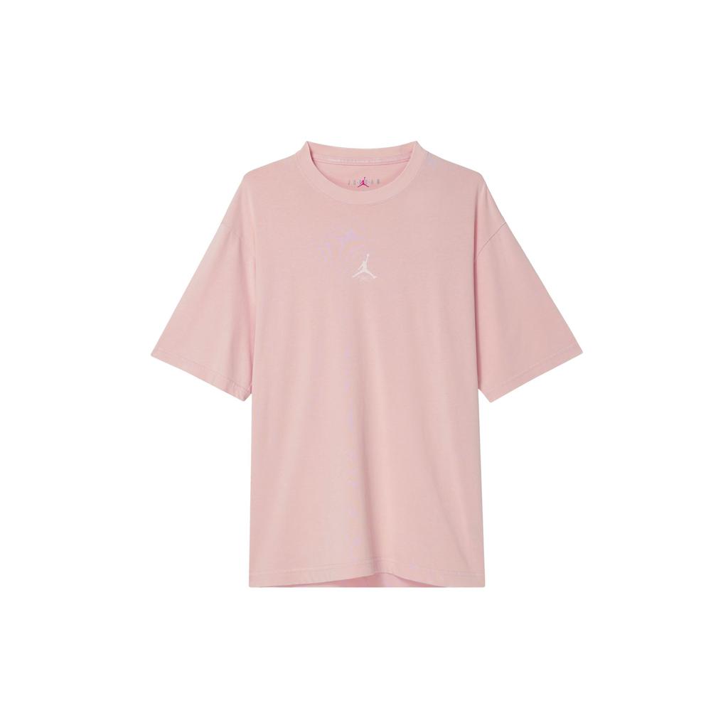 Jordan Flight Essentials Washed Logo Graphic Crew Neck Short Sleeve T-Shirt With Drop Shoulders Men Tops Legend-Pink FN5995-622