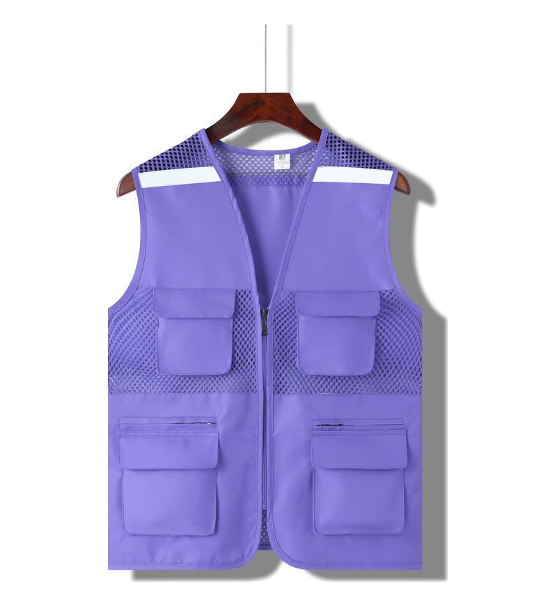 Custom Logo Multi-Pocket Volunteer Vest for Community and Photography Events