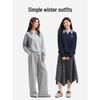 Hotwind Women's Faux Two-Piece Collar Sweatshirt