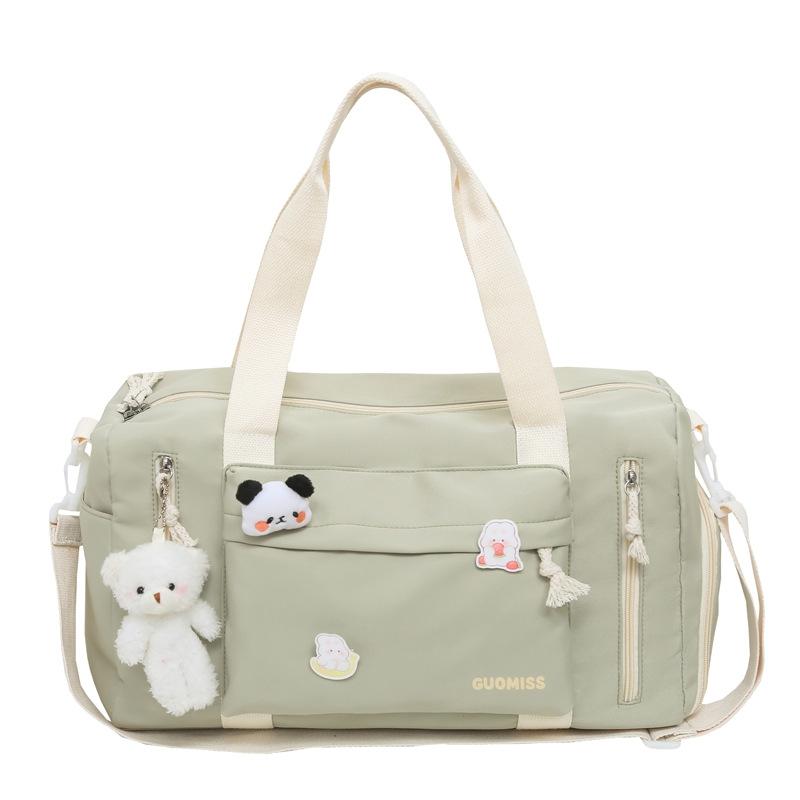 Cartoon Travel Handbag for Women with Large Capacity Lightweight Storage Bag Independent Shoe Warehouse Sports Gym Bag Boarding Bag