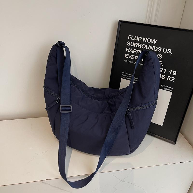 Women's Large Capacity Shoulder Bag Solid Color Crossbody Bag
