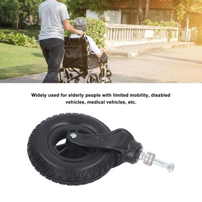 Wheelchair Front Caster 8 Inch Universal PU Hub Solid Wheel Rollator Walker Replacement Caster
