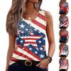 Square Collar Tank Top Women Print Tank Tee Casual Loose Fit Sleeveless Shirt