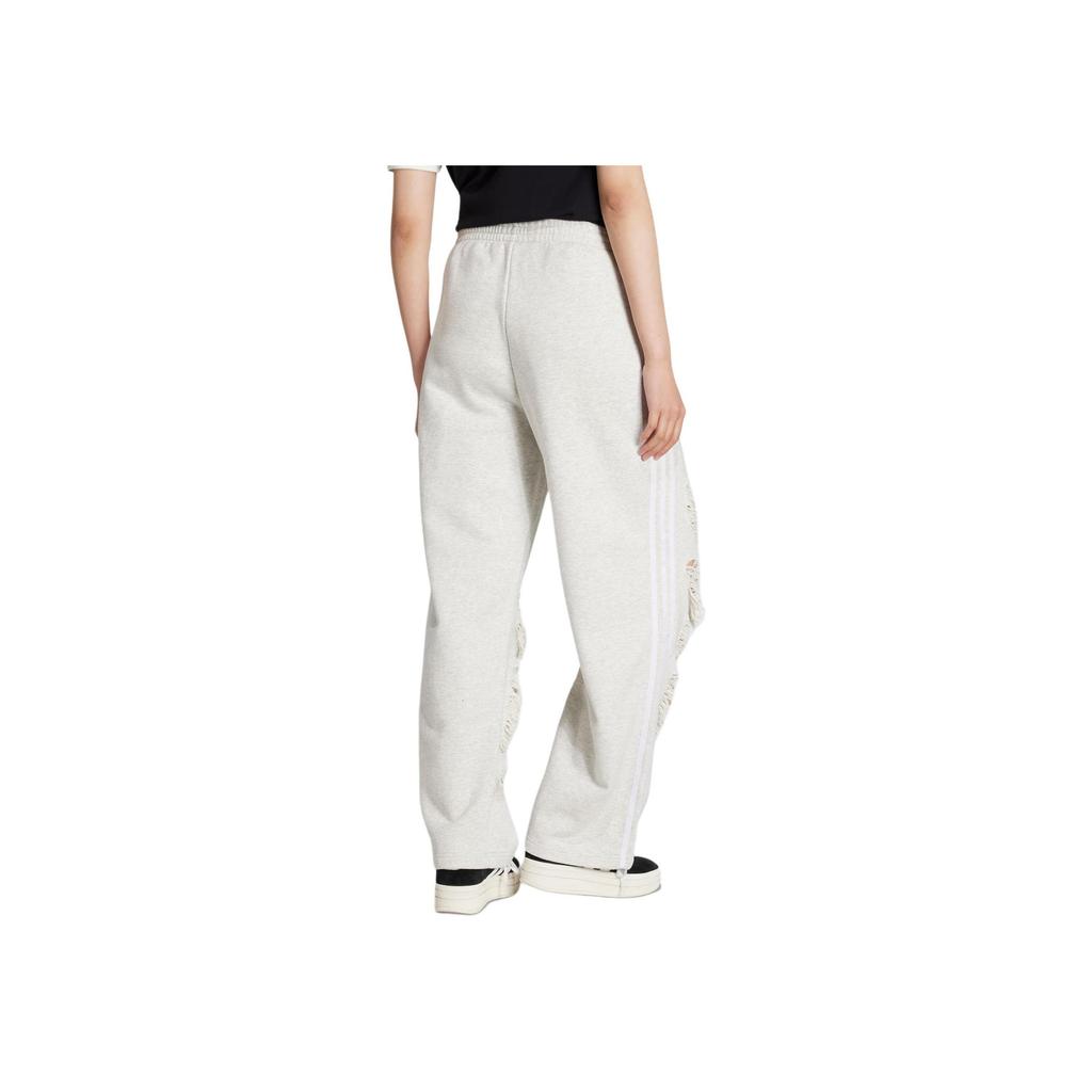 adidas Pantaloni da Jogging Donna Originals Effetto Usurato Grigio Chiaro Melange KC8822