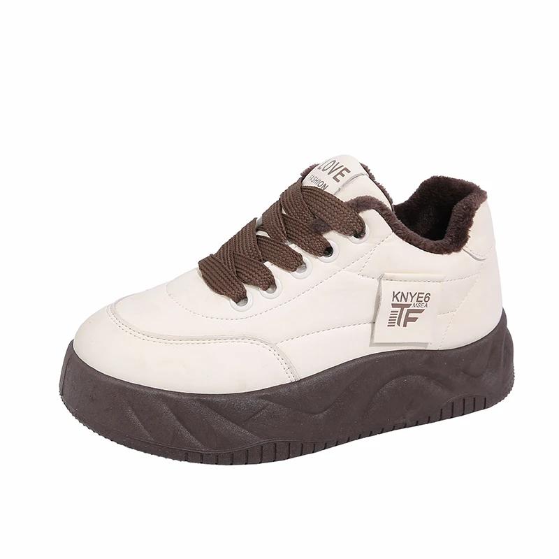 Woman Sneakers 2025 Spring Round Toe Platform Comfortable Ladies Shoes Tennis Female Casual Sneaker New Creepers Sports Winter