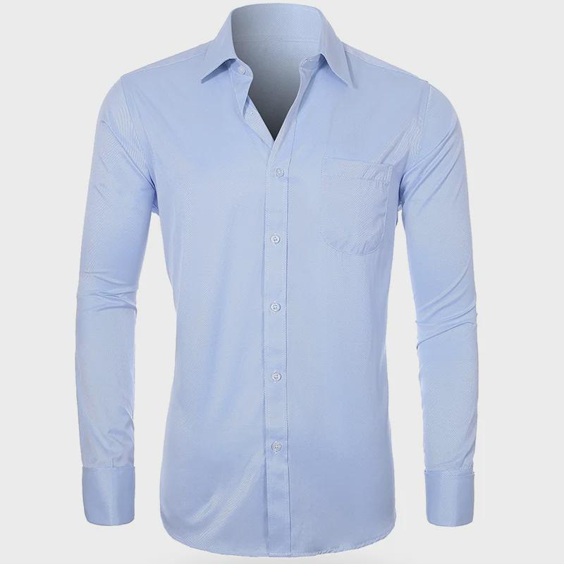 Men's Casual Spring/Summer Shirt with French Cufflinks, Large Size