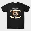 Men Black Print T-shirt Smart Fella Cat Meme No-Cut Transfer Paper Print Cotton Tshirt