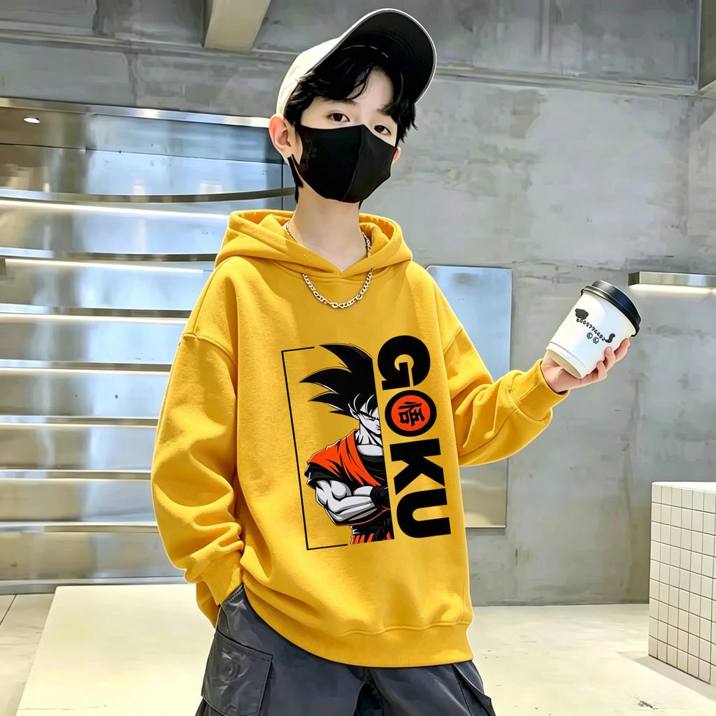 Children's Xuanzhu Hooded Sweatshirt Trendy Anime Print, Comfortable Streetwear for Teenagers