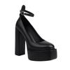 34-48 Summer Round Head Waterproof Table Thick Heel Super High Heels Light Mouth Foot Fashion Show Single Shoes Women