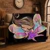 Ballet Girl Cartoon Flower Fairy Flannel Blanket Soft Warm Throw Blanket for Bedroom Living Room Bed Travel Camping Picnic Cover