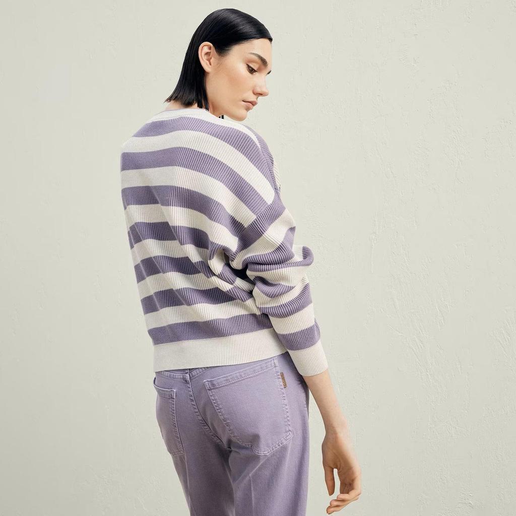 YIJIAN Women's Casual Striped Knit Sweater - Spring Fashion Staple