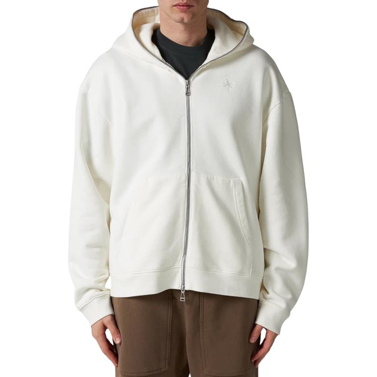 Air Jordan x Travis Scott Full-Zip Hoodie Sail Men Tops Cream DZ5500-133
