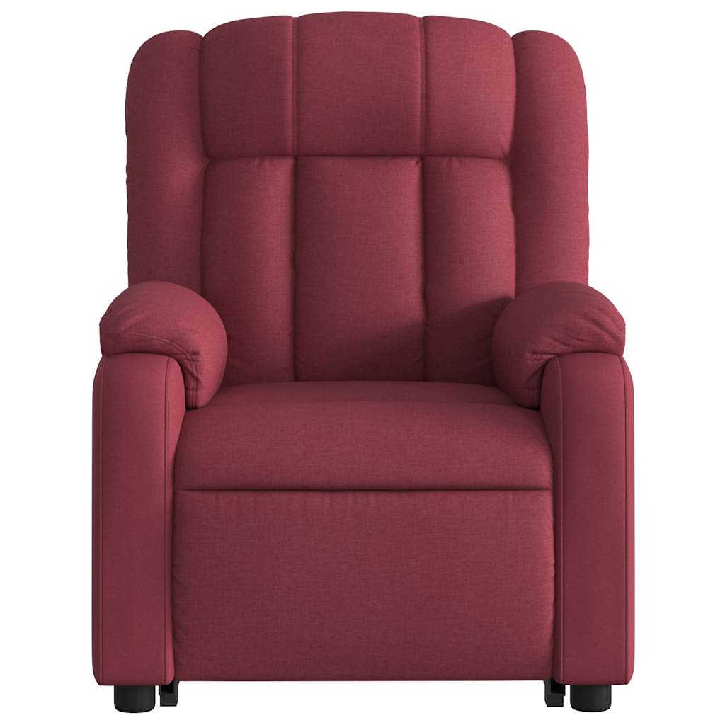 Recliner Chair with Rising Function Burgundy Fabric