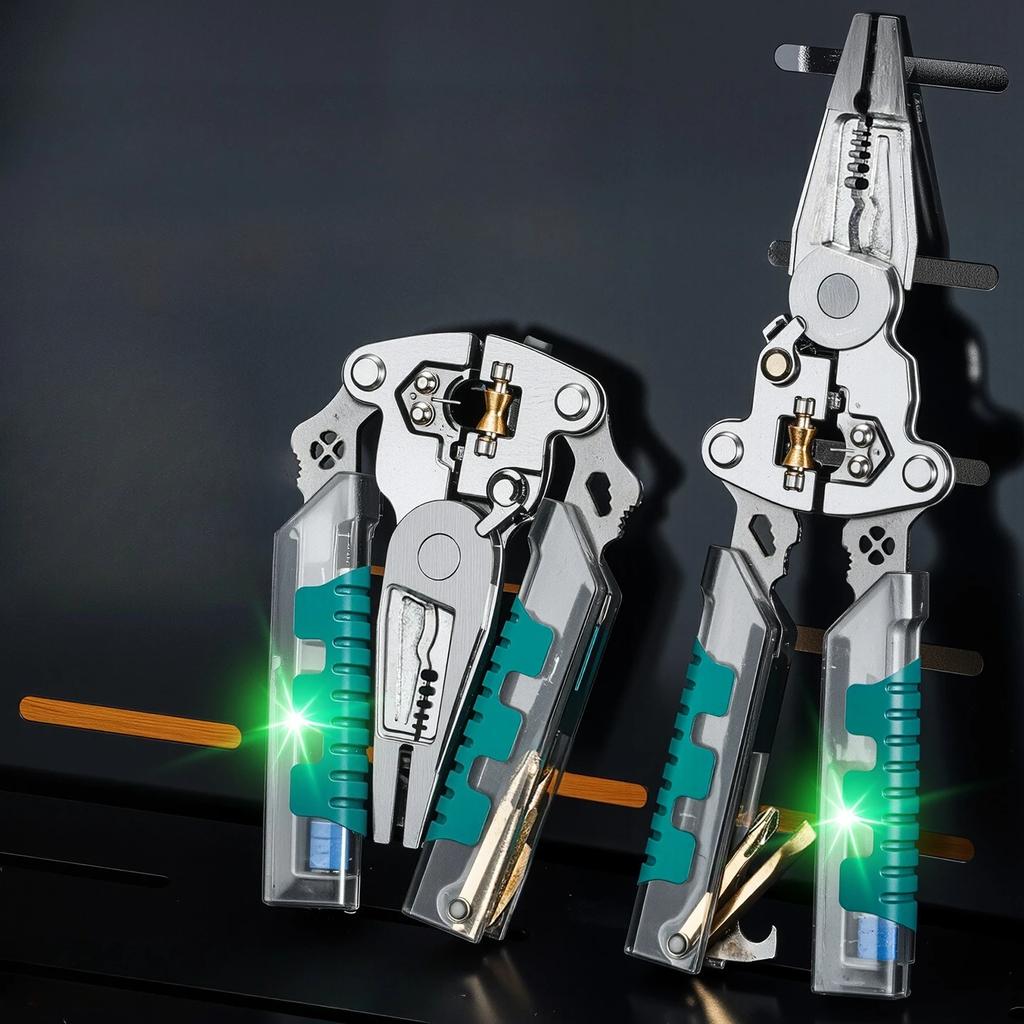 Novo Tipo de Alicate Multifuncional Espesso para Cortar e Dobrar Fios de Eletricista, com Medição de Caneta Elétrica