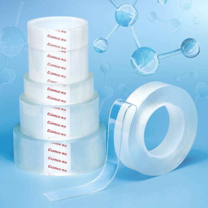 Qixin NM3031 Transparent Nano Double-Sided Tape 30mm x 3m, 1mm Thick for Home/Office.